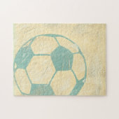 Pastel Blue Voetbal van Chariklia Zarris Legpuzzel (Horizontaal)
