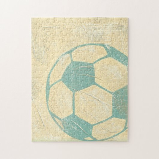Pastel Blue Voetbal van Chariklia Zarris Legpuzzel (Verticaal)