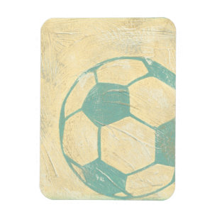 Pastel Blue Voetbal van Chariklia Zarris Magneet