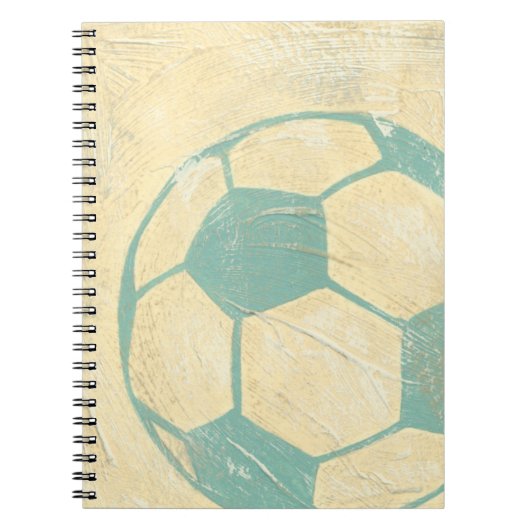 Pastel Blue Voetbal van Chariklia Zarris Notitieboek (Voorkant)