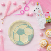 Pastel Blue Voetbal van Chariklia Zarris Papieren Bordje (Feest)