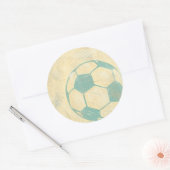 Pastel Blue Voetbal van Chariklia Zarris Ronde Sticker (Envelop)