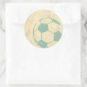 Pastel Blue Voetbal van Chariklia Zarris Ronde Sticker (Tas)