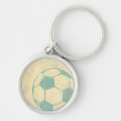 Pastel Blue Voetbal van Chariklia Zarris Sleutelhanger (Voorkant)