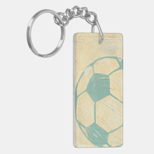 Pastel Blue Voetbal van Chariklia Zarris Sleutelhanger (Voorkant Links)