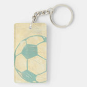 Pastel Blue Voetbal van Chariklia Zarris Sleutelhanger (achterkant)