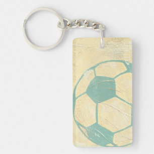 Pastel Blue Voetbal van Chariklia Zarris Sleutelhanger