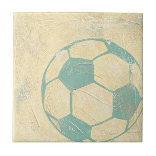 Pastel Blue Voetbal van Chariklia Zarris Tegeltje (Voorkant)