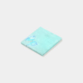 Pastel Blue Waterverf Butterfly Post-it® Notes (Schuin)