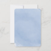 Pastel Blue Waterverf Rehearsal Dinner Invites Kaart (Achterkant)