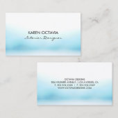 Pastel Blue Waterverf Visitekaartje (Voorkant / Achterkant)