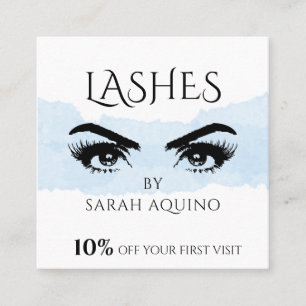 Pastel Blue Waterverf Wash & Glam Eyes Lashes Kortingskaartje