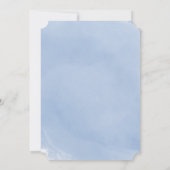 Pastel Blue Waterverf Wedding Invitations Kaart (Achterkant)