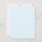 Pastel Blue Wedding Monogram Note Kaart Notitiekaartje (Achterkant)