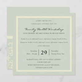 PASTEL BLUE WHITE DAMASK CLASSIC WORKSHOP EVENT KAART