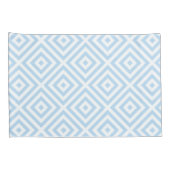 Pastel Blue White Diamond Pattern Pillow Hoesje Kussensloop (Achterkant-Rechts)