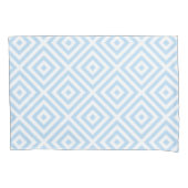 Pastel Blue White Diamond Pattern Pillow Hoesje Kussensloop (Voorkant-Links)