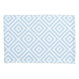 Pastel Blue White Diamond Pattern Pillow Hoesje Kussensloop