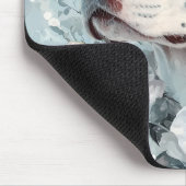 PASTEL BLUE & WHITE FLOWERS WITH DALMATIAN DOG MUISMAT (Hoek)