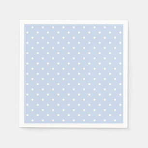 Pastel Blue White Polka Dot Pattern Servet