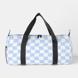 Pastel Blue White Retro Checkerboard Pattern Plunjezak