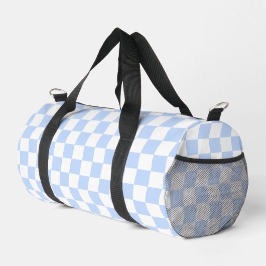Pastel Blue White Retro Checkerboard Pattern Plunjezak (Rechterhoek)