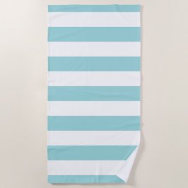 Pastel Blue White Striped Pattern Strandlaken