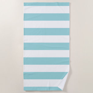 Pastel Blue White Striped Pattern Strandlaken