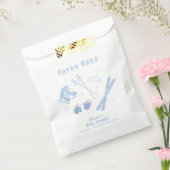 Pastel Blue Winter Après Bébé Ski Boy Baby Shower Bedankzakje (Gezegeld)