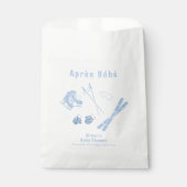 Pastel Blue Winter Après Bébé Ski Boy Baby Shower Bedankzakje (Voorkant)