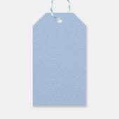 Pastel Blue Winter Après Bébé Ski Boy Baby Shower  Cadeaulabel (Achterkant)