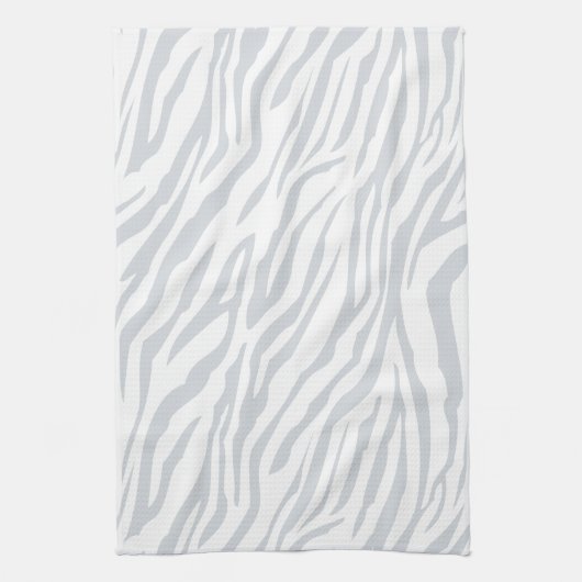 Pastel Blue Zebra Pattern Theedoek (Verticaal)
