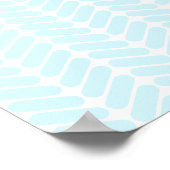Pastel Blue Zigzag Pattern geïnspireerd door Knitt Poster (Hoek)