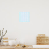 Pastel Blue Zigzag Pattern geïnspireerd door Knitt Poster (Keuken)