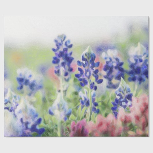 Pastel Bluebonnets Cadeaupapier (Vlak)