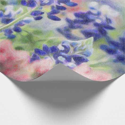 Pastel Bluebonnets Cadeaupapier (Hoek)