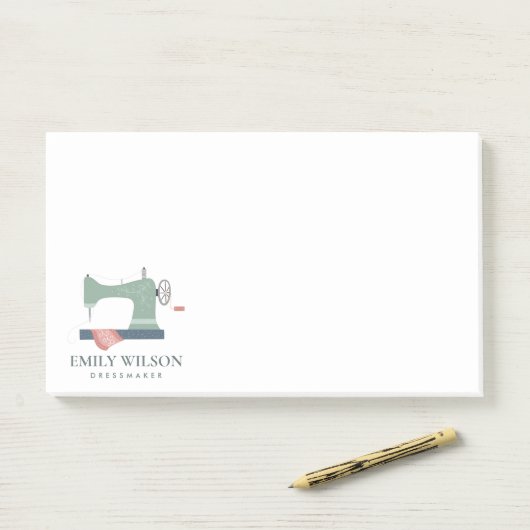 PASTEL BLUSH AQUA GREEN PINK SEWWING MACHINE TAILO POST-IT® NOTES (Op bureau)