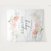 Pastel Blush Baby shower Backdrop Photo Booth Wandkleed (Voorkant (horizontaal))