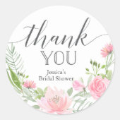 Pastel Blush Bedankt voor je favoriete ticker Ronde Sticker (Voorkant)