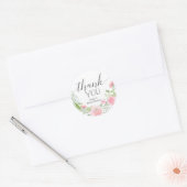 Pastel Blush Bedankt voor je favoriete ticker Ronde Sticker (Envelop)