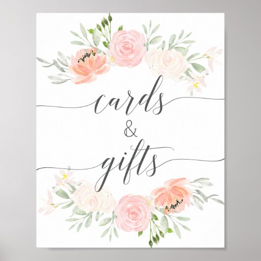 Pastel Blush Cadeaus en Kaarten Bord Poster (Voorkant)