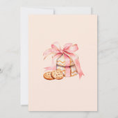 Pastel Blush Cookie Exchange Kerstfeest Kaart (Achterkant)