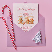 Pastel Blush Cookie Exchange Kerstfeest Kaart
