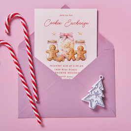 Pastel Blush Cookie Exchange Kerstfeest Kaart