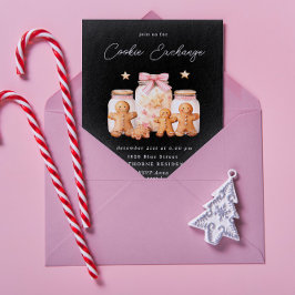 Pastel Blush Cookie Exchange Kerstfeest Kaart