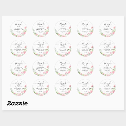 Pastel Blush Favor Sticker (Vel)