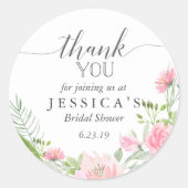 Pastel Blush Favor Sticker (Voorkant)