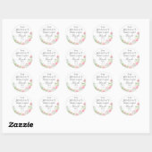 Pastel Blush Favor Sticker - Shower (Vel)