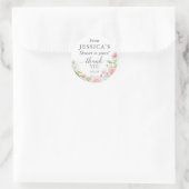 Pastel Blush Favor Sticker - Shower (Tas)