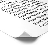 Pastel Blush Floral 9 Tables Wedding Seding Chart Poster (Hoek)